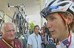 Andy et Johny Schleck apr�s la onzi�me �tape du Tour de France 2008
